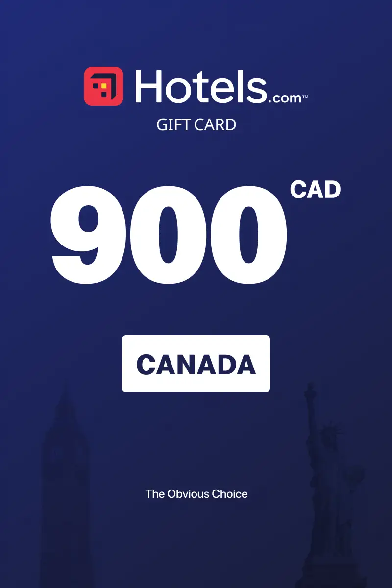 Hotels.com 900 CAD Gift Card (Canada) - Digital Key