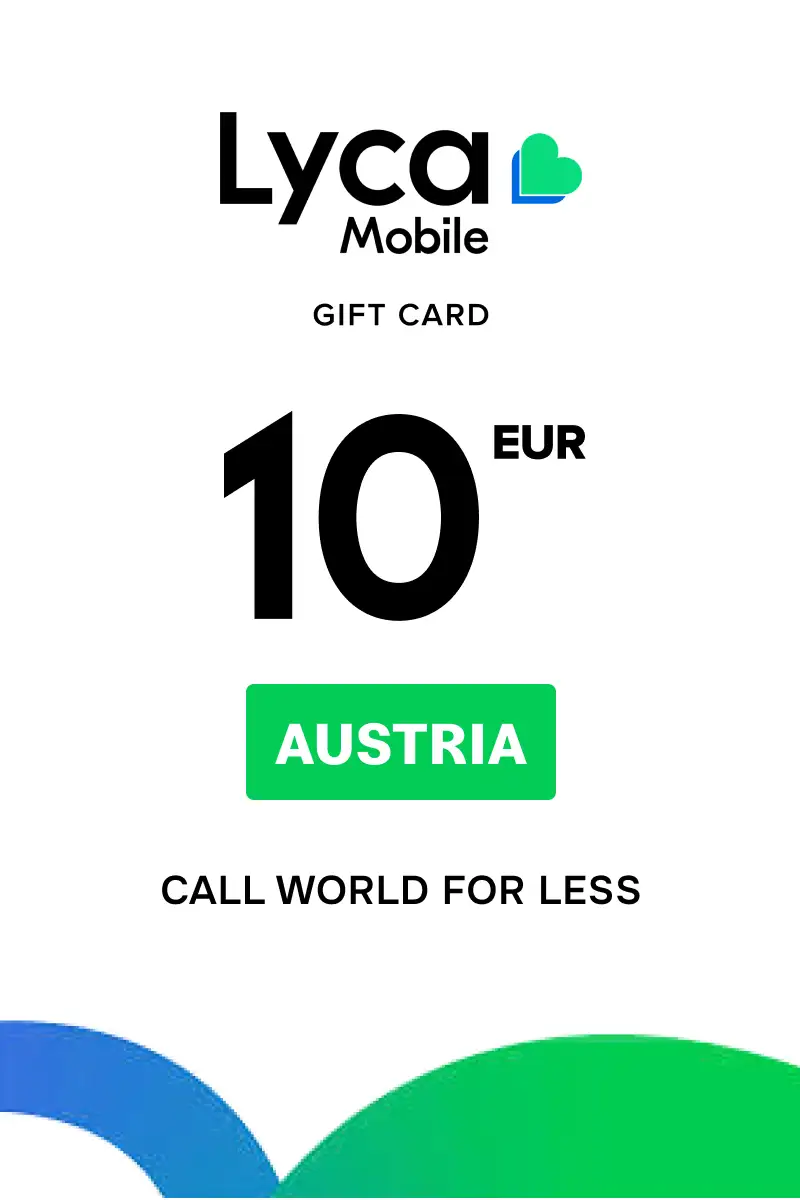 Lycamobile 10 EUR Gift Card (Austria) - Digital Key