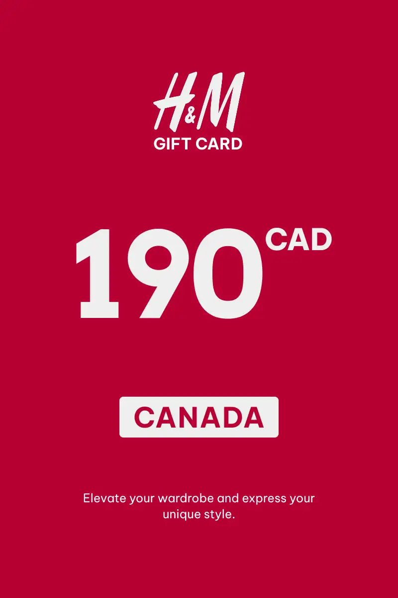 HandM 190 CAD Gift Card (Canada) - Digital Key