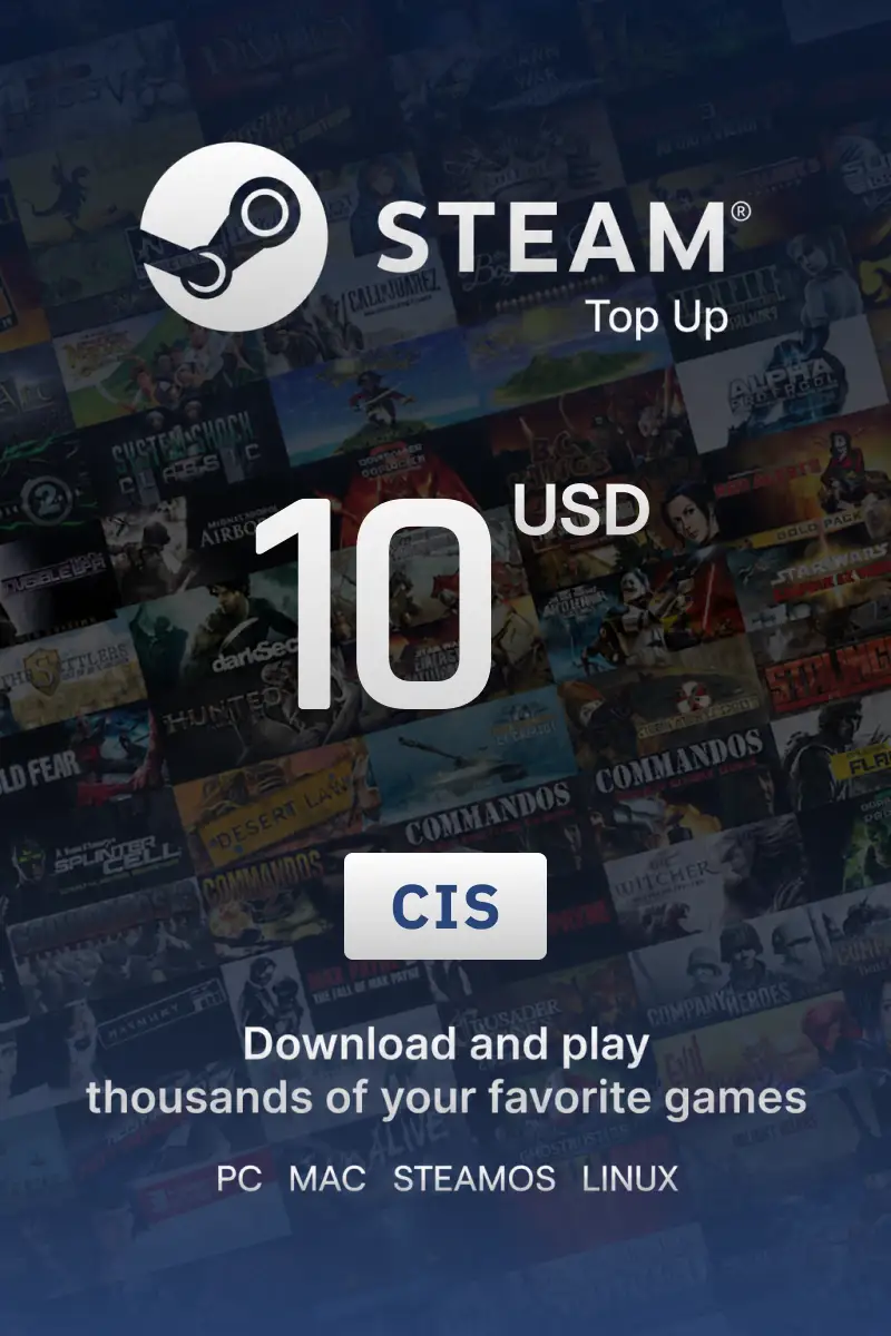 Steam Top Up 10 USD (CIS) - Directopup - Digital Key