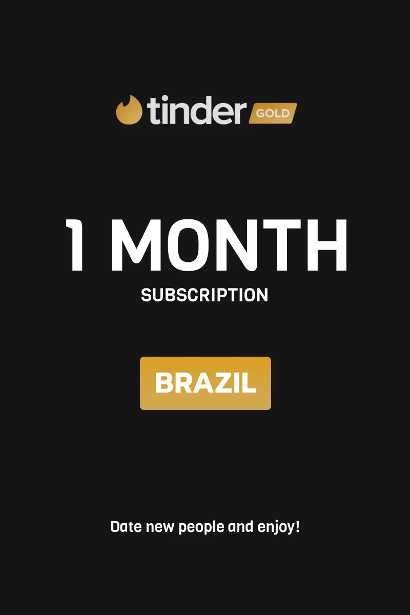 Tinder Gold 1 Month Subscription (Brazil) - Digital Key