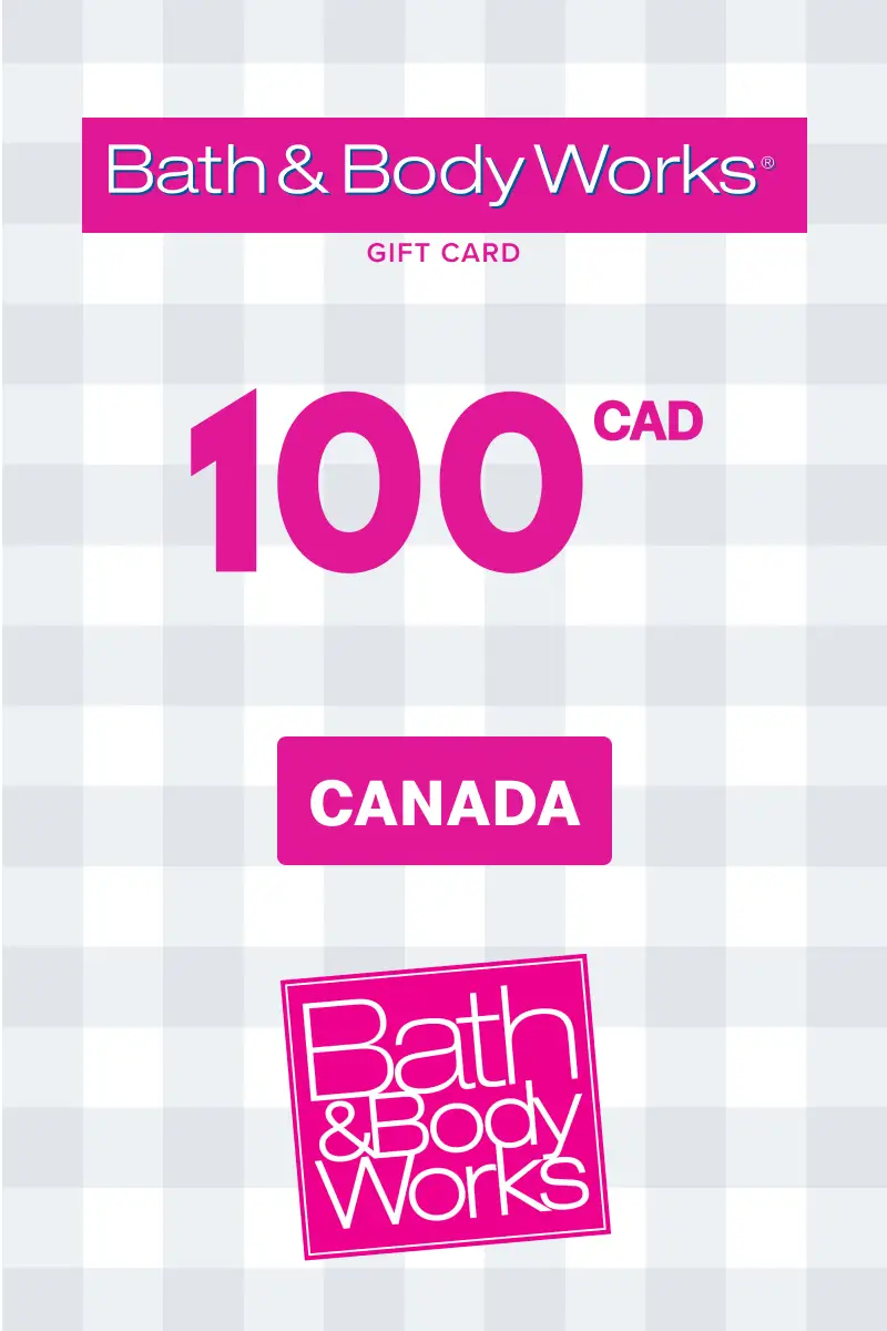 Bath and Body Works 100 CAD Gift Card (Canada) - Digital Key