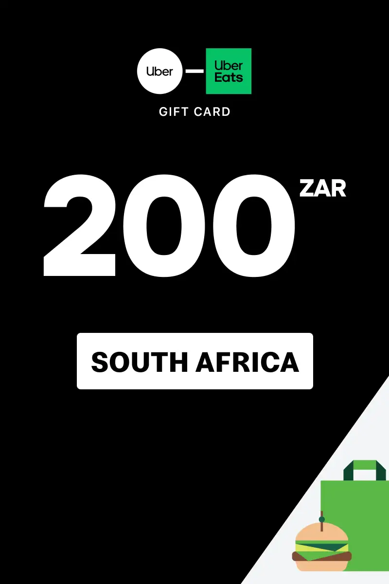 Uber Rides and Uber Eats 200 ZAR Gift Card (South Africa) - Digital Key