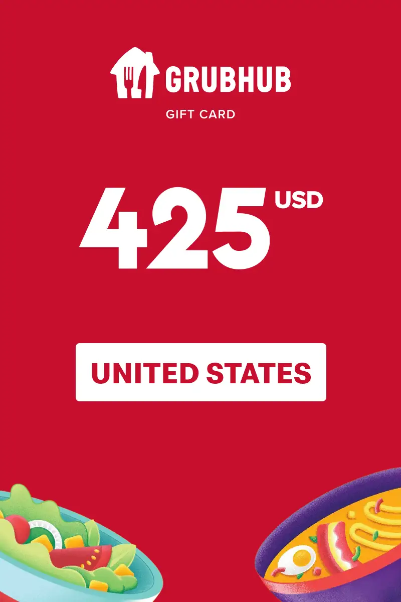 GrubHub 425 USD Gift Card (United States) - Digital Key