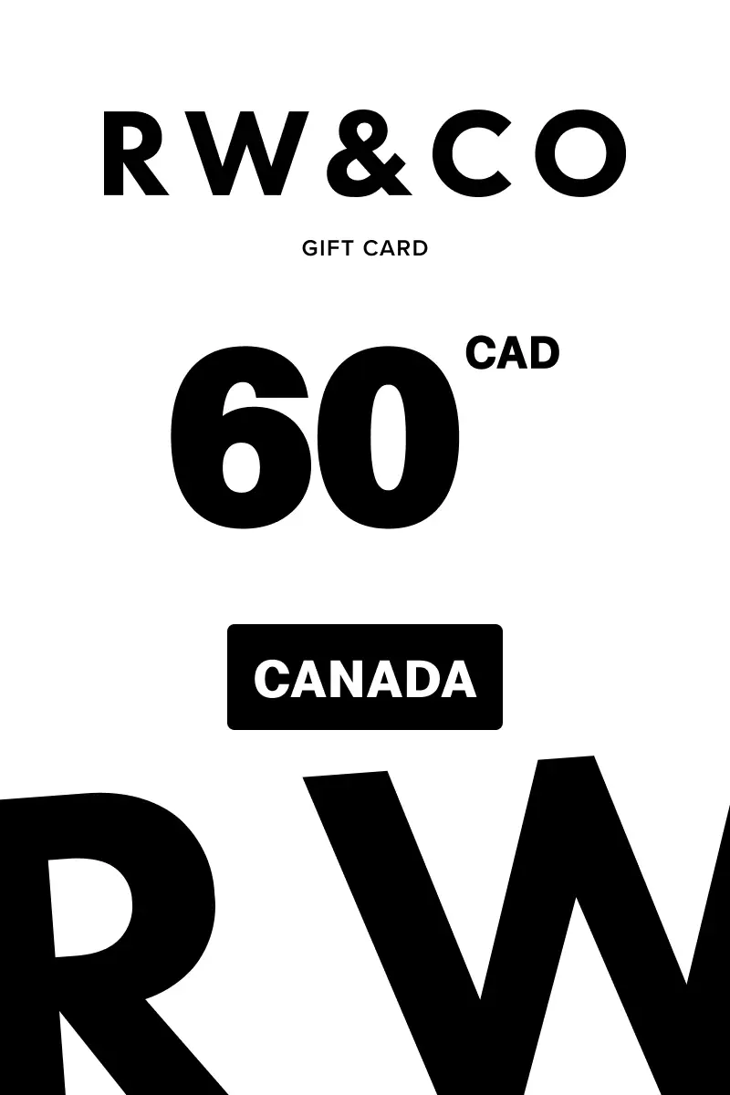 RW and Co 60 CAD Gift Card (Canada) - Digital Key