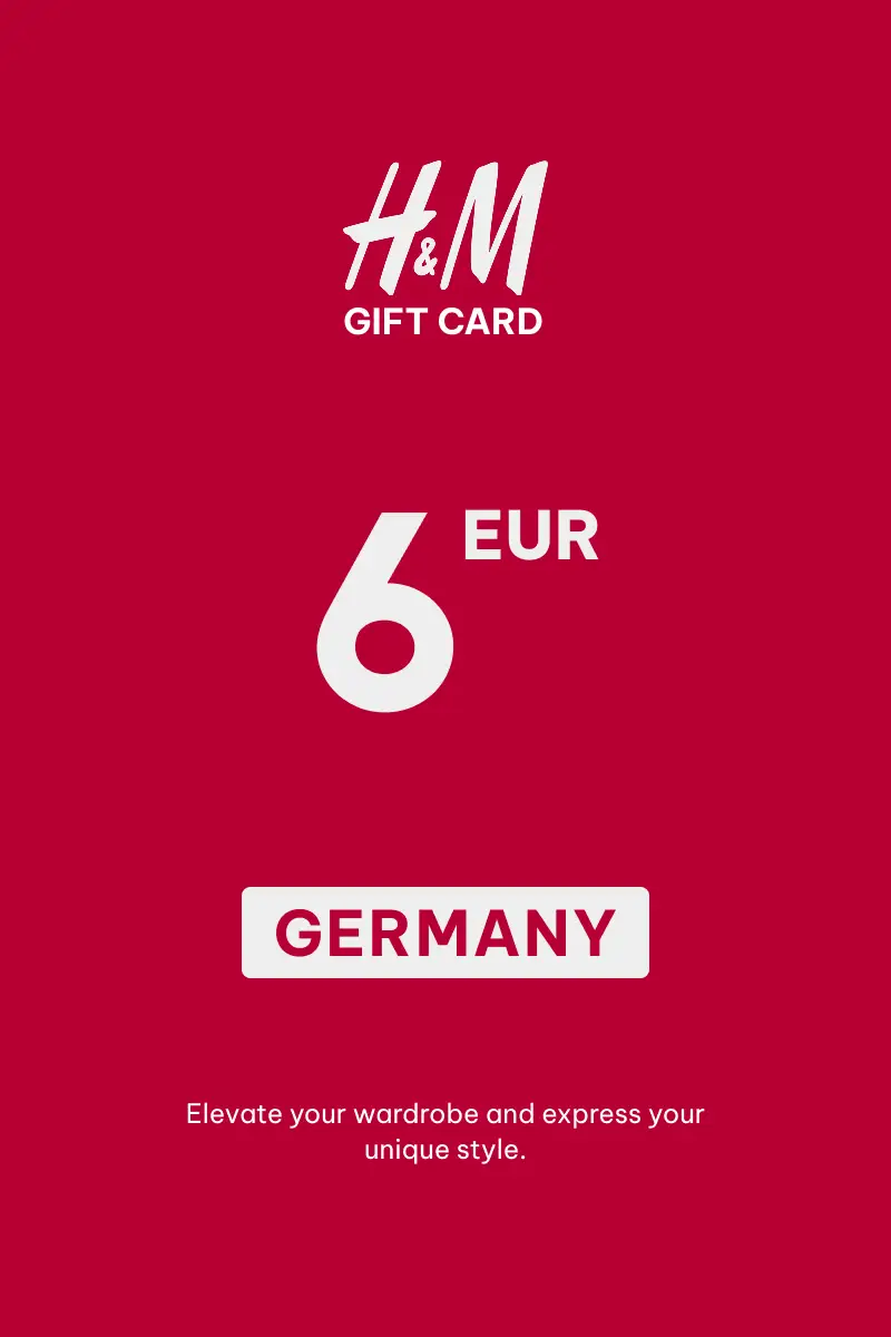 HandM 6 EUR Gift Card (Germany) - Digital Key