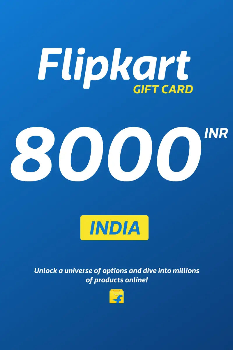 Flipkart 8000 INR Gift Card (India) - Digital Key