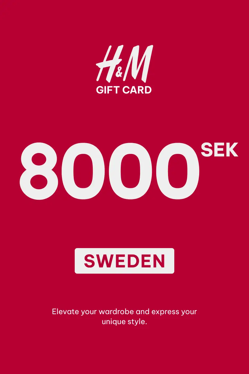 HandM 8000 SEK Gift Card (Sweden) - Digital Key