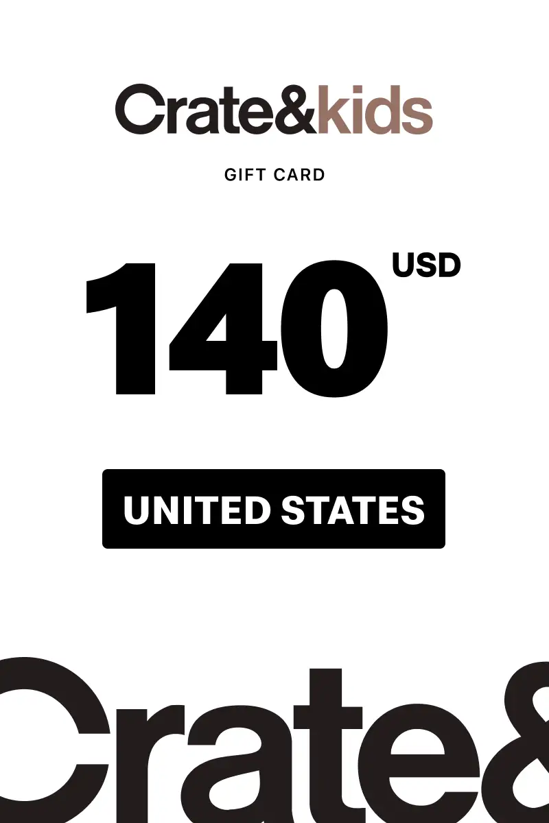 Crate and Kids 140 USD Gift Card (United States) - Digital Key