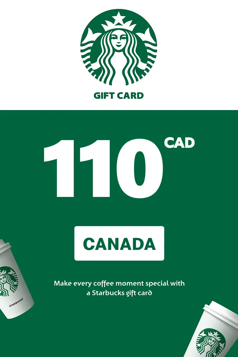 Starbucks 110 CAD Gift Card (Canada) - Digital Key