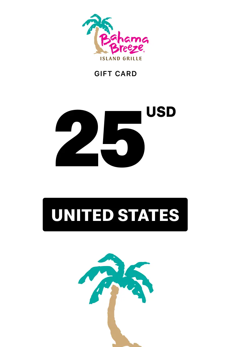 Bahama Breeze 25 USD Gift Card (United States) - Digital Key