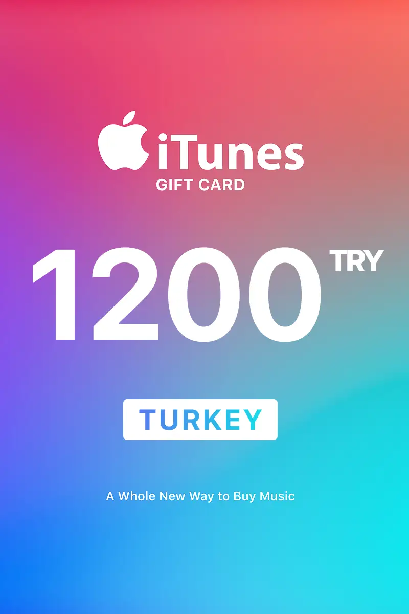Apple iTunes 1200 TRY Gift Card (Turkey) - Digital Key
