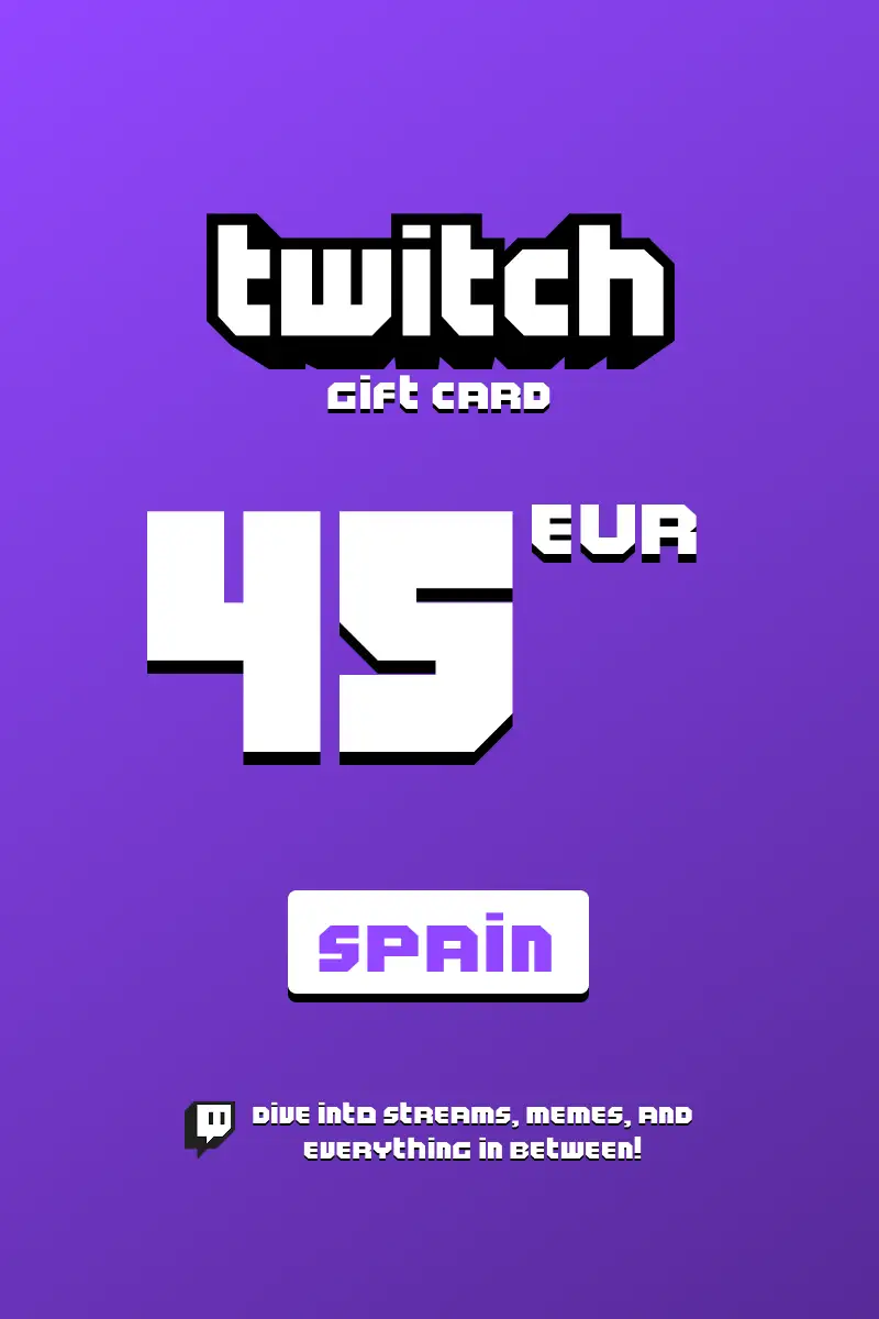 Twitch 45 EUR Gift Card (Spain) - Digital Key
