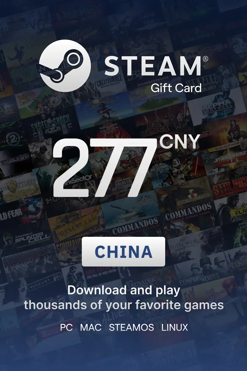 Steam Wallet 277 CNY Gift Card (China) - Digital Key