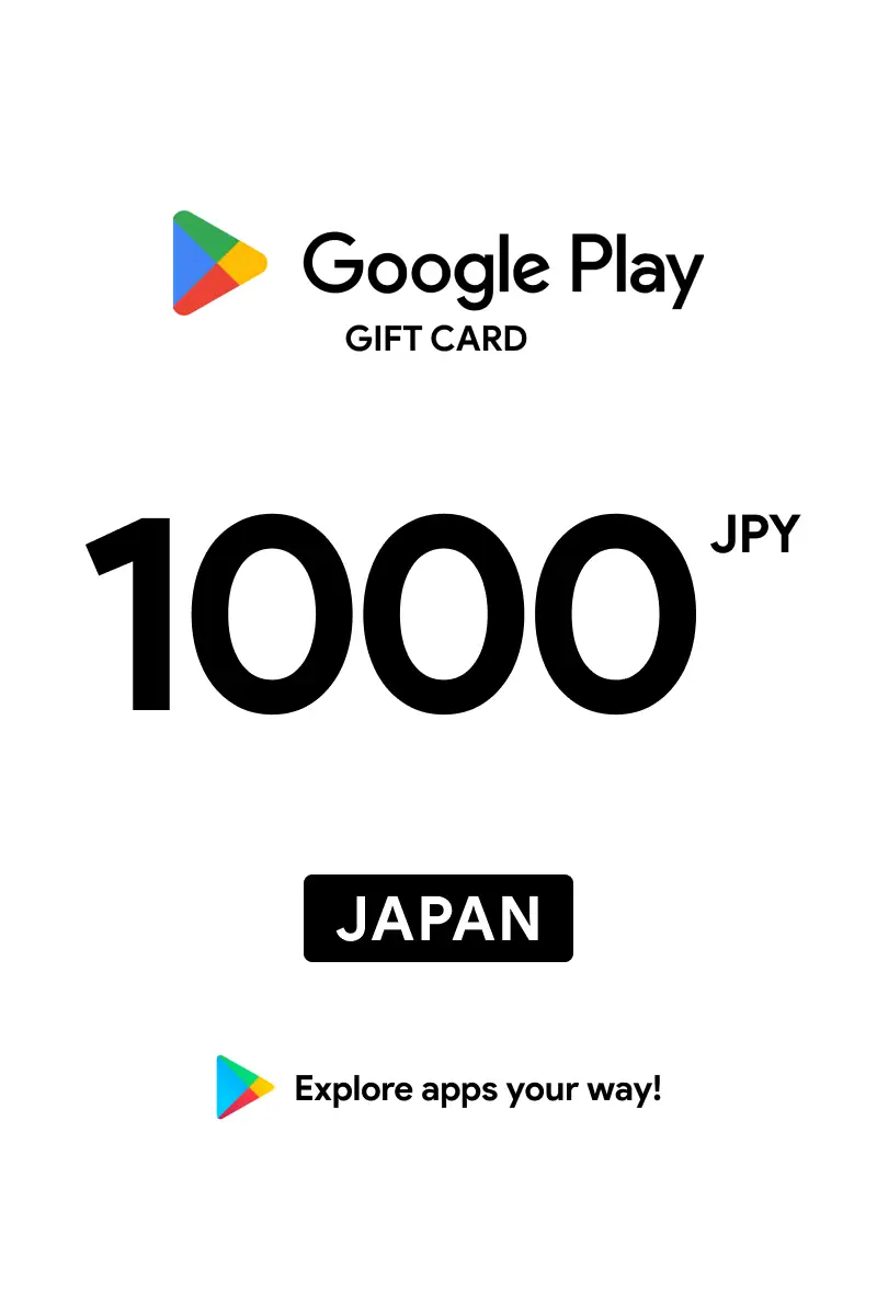 Google Play 1000 JPY Gift Card (Japan) - Digital Key