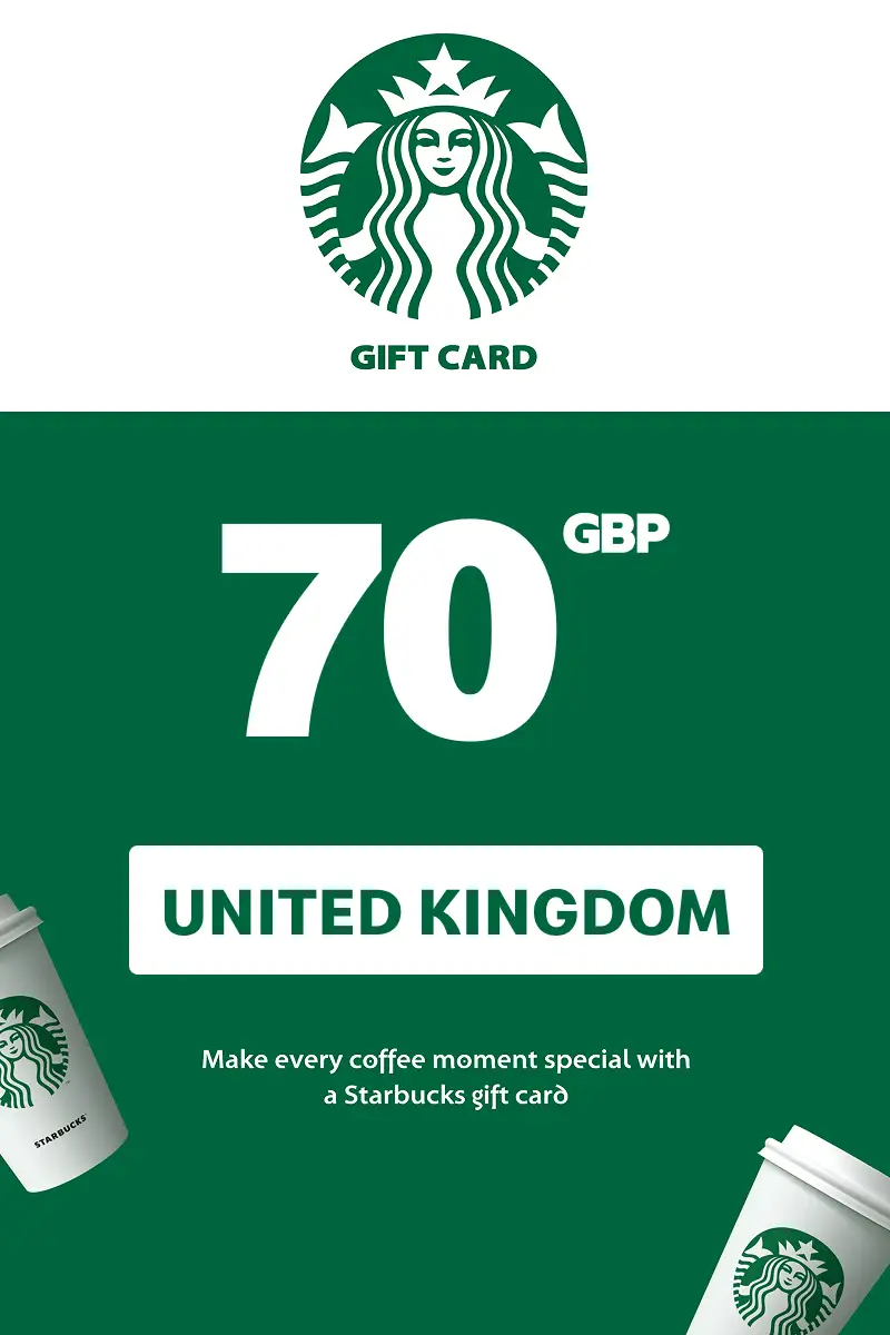 Starbucks 70 GBP Gift Card (United Kingdom) - Digital Key