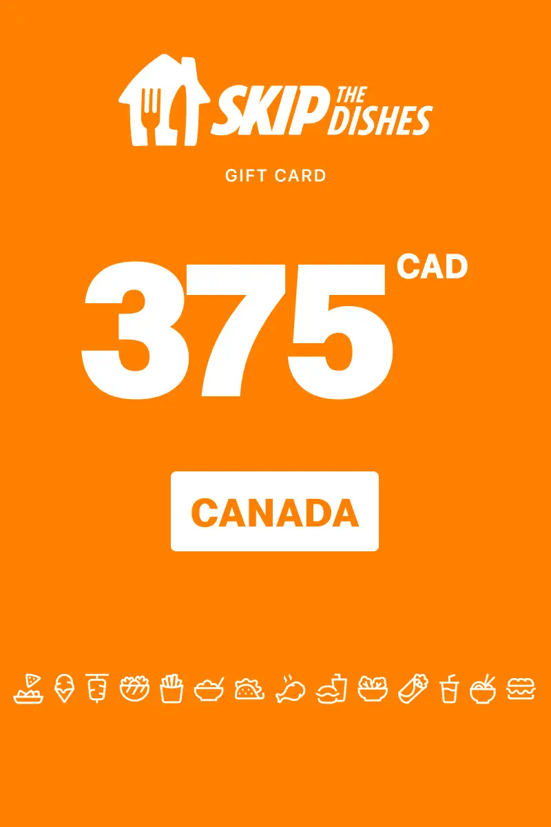 SkipTheDishes 375 CAD Gift Card (Canada) - Digital Key