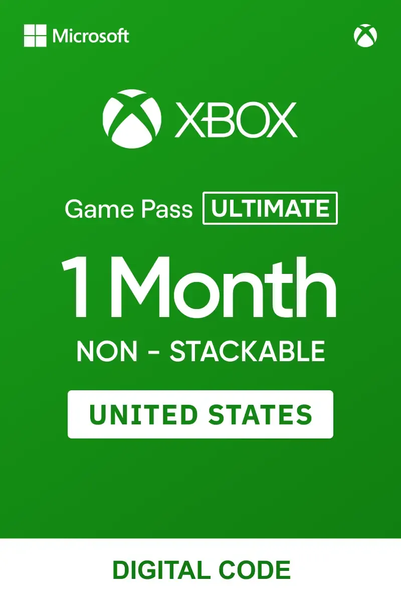 Xbox Game Pass Ultimate 1 Month Non-Stackable (United States) - Xbox Live - Digital Key