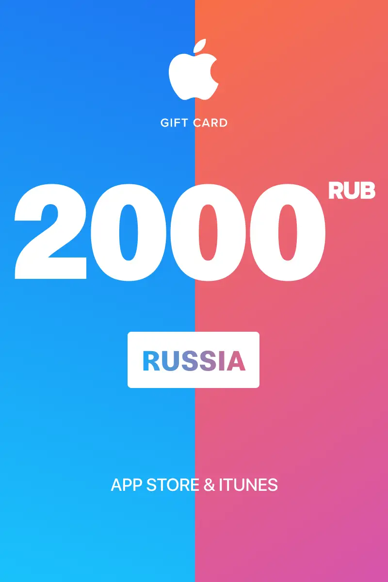 App Store and iTunes 2000 RUB Gift Card (Russia) - Digital Key