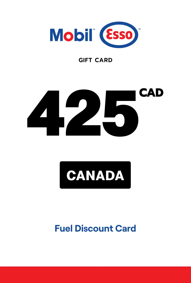 Esso and Mobil Fuel Discount Card 425 CAD Gift Card (Canada) - Digital Key