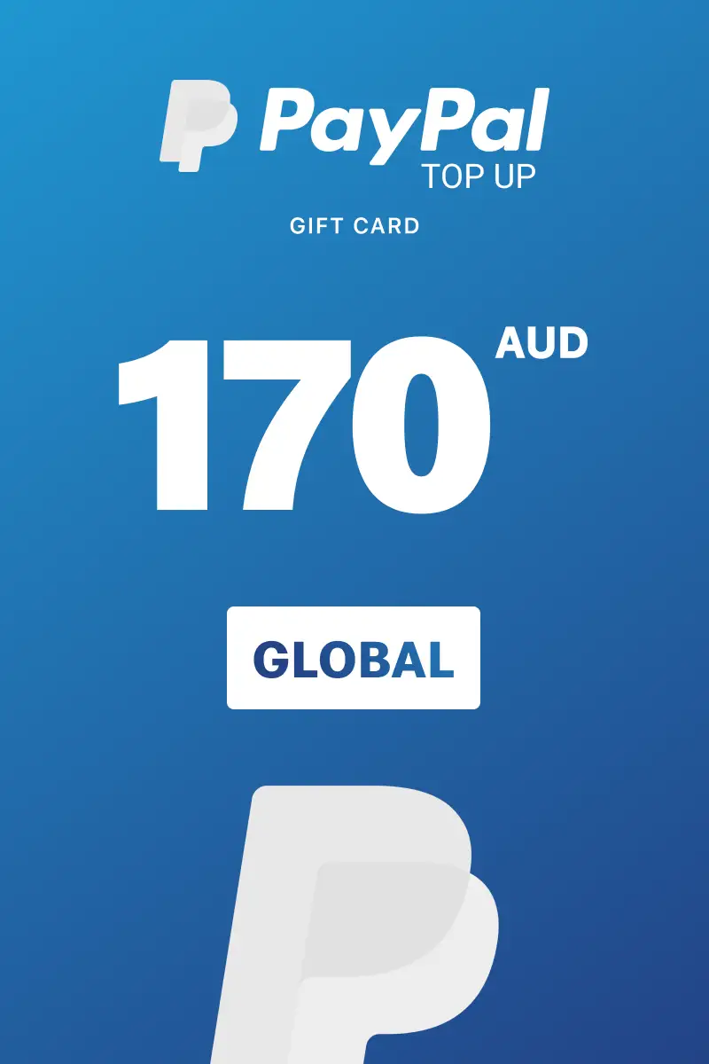 PayPal Instant Top Up 170 AUD Gift Card (Global) - Digital Key