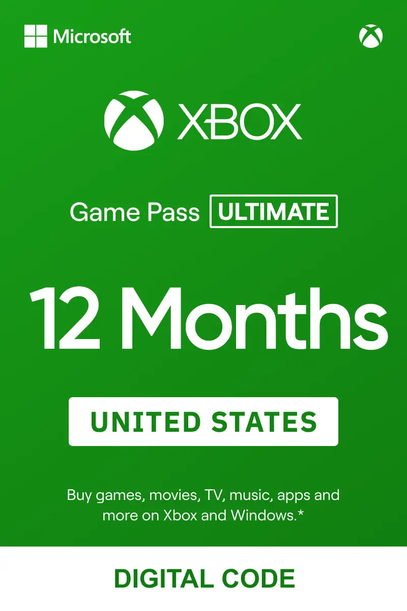 Buy Xbox Game Pass Ultimate 12 Months (US) - Xbox Live - Digital Code